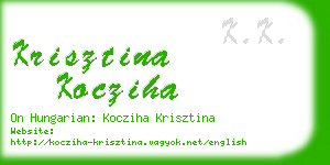 krisztina kocziha business card